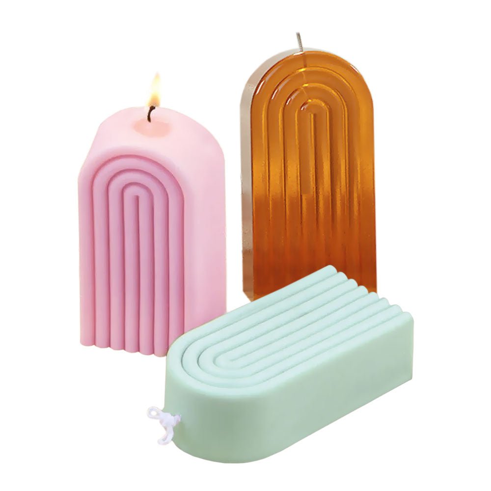 3D Silicone Candle Molds Rainbow - Pacifrica - CM3DR